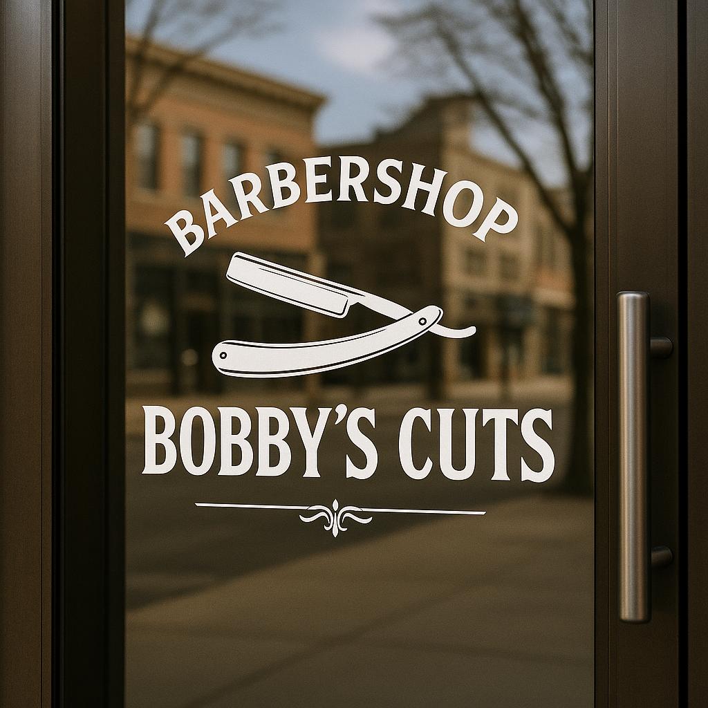 Barbier-Pole Schild Aus Vinyl – Aufkleber Für Fenster, Laden, Friseursalon
