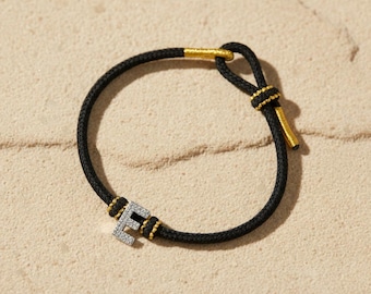 Sterling Silber Anfang Charme Handgewebte Größe anpassen String Armbänder Vintage Lucky Rope Armband Armreifen