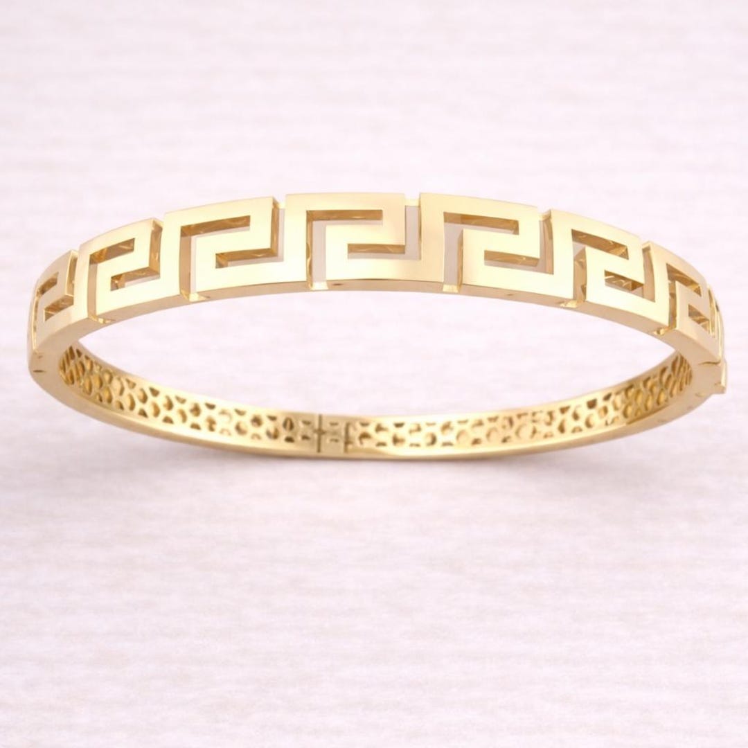 Greek Key Bangle - Etsy