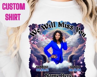 Rest in peace, in loving memory custom personalized sweatshirt t-shirt in all sizes unisex toddler youth women men