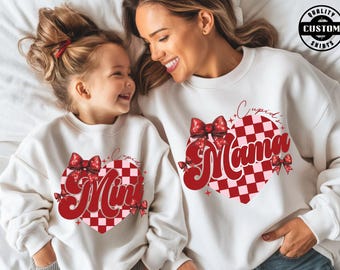 Mama and Mini Valentine Matching Sweatshirt T-Shirt Valentine Gift Mommy and Me Valentine shirts Toddler Valetine sweatshirt