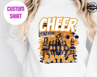 Cheerleader custom personalized sweatshirt T-Shirt cheerleader gift