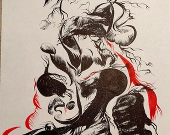 Ink Abstract Drawing