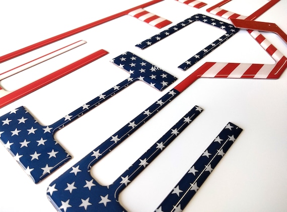 thumbnail image 2 of AFX-TRIMS 3D Domed Tailgate Letters For 2023-2025 Chevy Colorado – Blackened US Flag Design – Gloss Finish, No Drill 2 of 3
