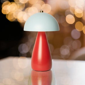 Mint Red Mushroom USB Rechargeable Lamp