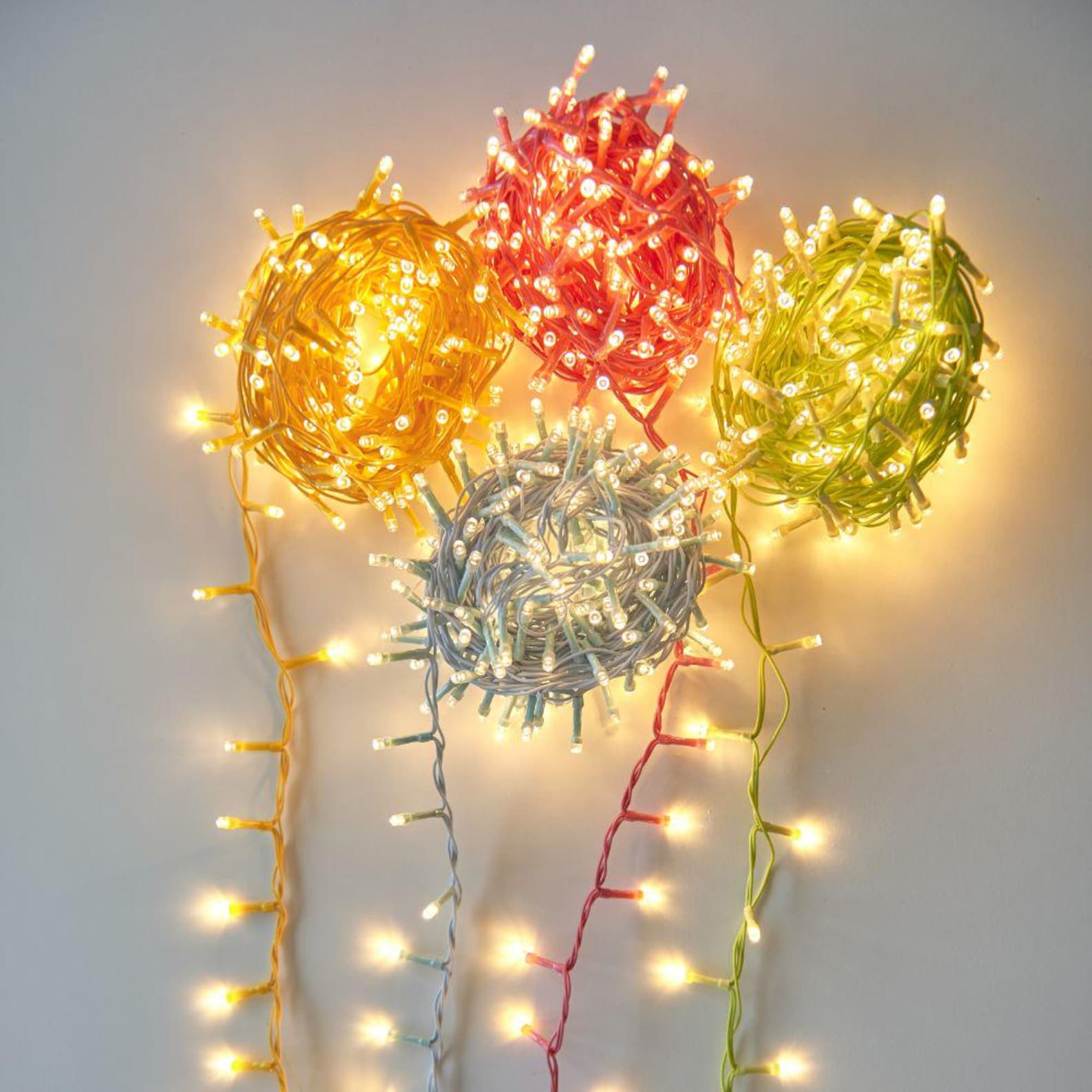 Colourful Pin Fairy String Lights: Battery or Plug-in, Timer- Pink ...
