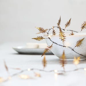 Fern Gold Fairy Lights | Home and Garden Decor Garland String Lights Battery Operated