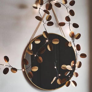 Gold Eucalyptus Fairy Lights | Home and Garden Decor Garland String Lights Battery Operated
