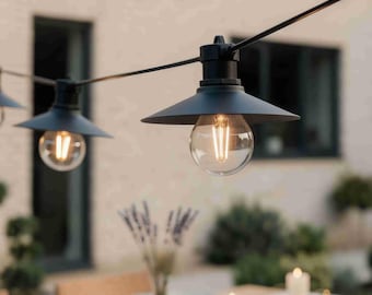 Luces de festón de platillo conectables de 4 m / Luces de jardín