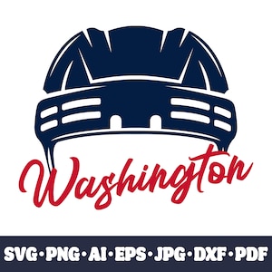 Washington hockey team SVG Cricut cut file. City PNG Clipart. Silhouette sublimation print. Sports fan image, DXF. Vinyl. Ai, Eps, Jpg.