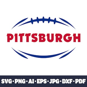 Pittsburgh football SVG clipart for Cricut and Silhouette, city design for sublimation, CNC and DIY projects, digital files png, dxf, pdf