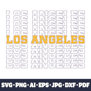 Los Angeles basketball team SVG Cricut cut file. City PNG Clipart. Silhouette sublimation print. Sports fan image, DXF. Vinyl. Ai, Eps, Jpg.
