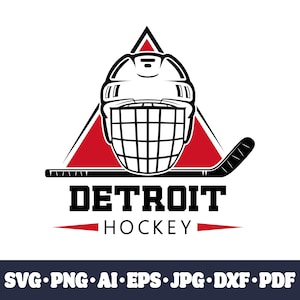 Detroit hockey team SVG Cricut cut file. City PNG Clipart. Silhouette sublimation print. Sports fan image, DXF. Vinyl. Ai, Eps, Jpg.