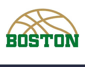 Boston basketball team SVG Cricut cut file. City PNG Clipart. Silhouette sublimation print. Sports fan image, DXF. Vinyl. Ai, Eps, Jpg.