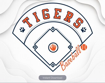 Detroit Baseball Team SVG, Field PNG Clipart (Digital Files)