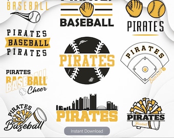 Pittsburg Baseball SVG Bundle, 10 Fan Designs (Digital Download)