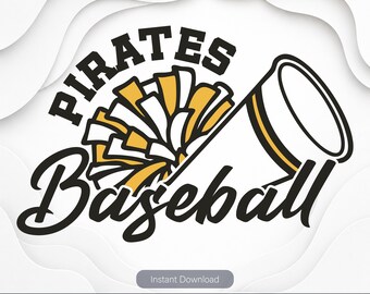 Pittsburgh Baseball Team SVG, Ball PNG Clipart (Digital Files)