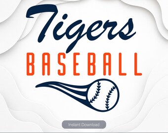 Detroit Baseball Team SVG, Ball PNG Clipart (Digital Files)