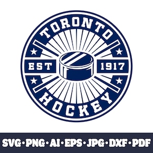 Toronto Hockey Team SVG Cricut geschnitten Datei. Stadt PNG Clipart. Silhouette Sublimationsdruck. Sportfanbild, DXF. Vinyl. Ai, Eps, Cnc.