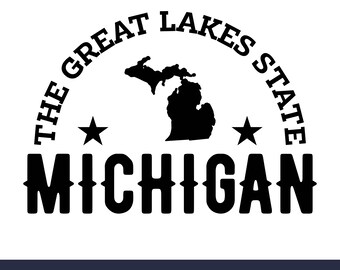 Michigan SVG Cricut cut file. State outline map PNG clipart. Silhouette sublimation print. DIY Vinyl craft. Instant download. Digital file.