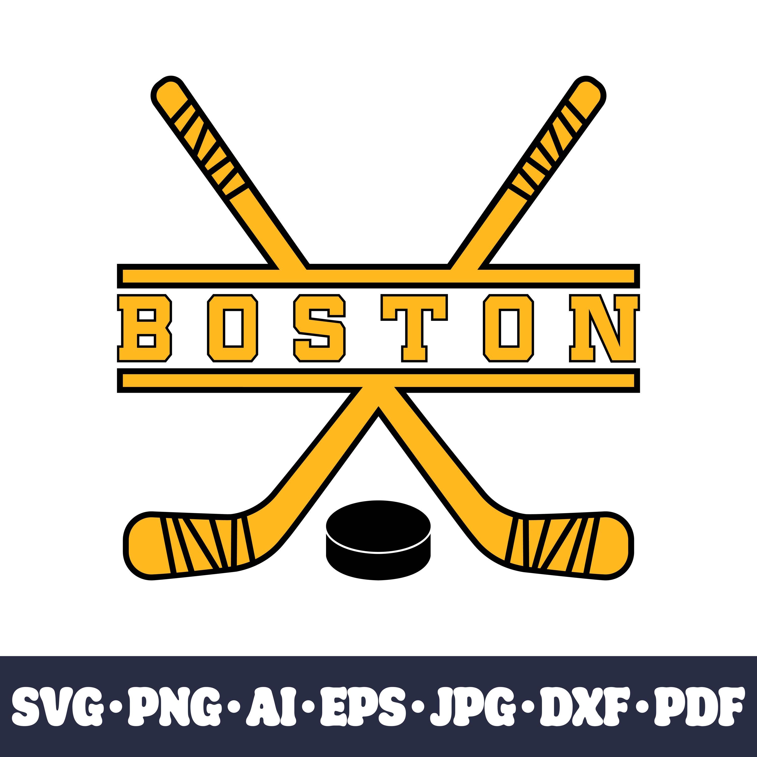 Boston Hockey SVG Clipart for Cricut and Silhouette, Sports Design