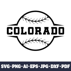 Colorado baseball SVG for Cricut and Silhouette, sublimation designs, CNC cutting files, digital download png, dxf, pdf