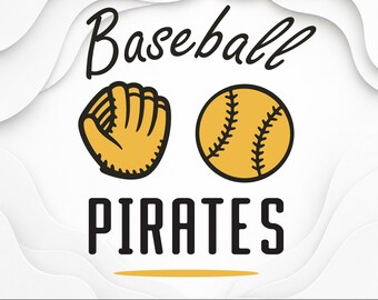 Pittsburgh Baseball Team SVG, Ball PNG Clipart (Digital Files)
