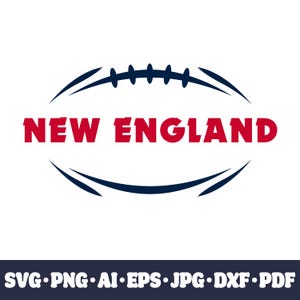 New England football SVG clipart for Cricut and Silhouette, city design for sublimation, CNC and DIY projects, digital files png, dxf, pdf