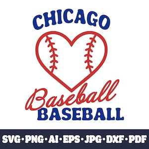 Chicago baseball team SVG PNG DXF Cricut Cut File | Fan Art Silhouette Sublimation, Sports Logo Clipart, Vinyl Digital Design