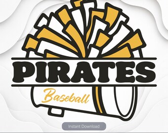 Pittsburgh Baseball Team SVG, Ball PNG Clipart (Digital Files)