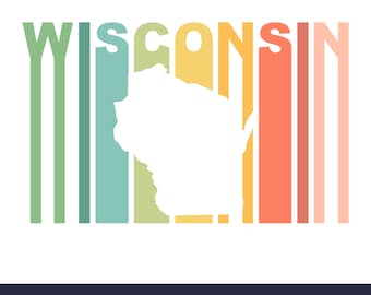 Wisconsin SVG Cricut cut file. State outline map PNG clipart. Silhouette sublimation print. DIY Vinyl craft. Instant download. Digital file.