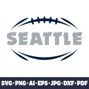 Seattle football SVG clipart for Cricut and Silhouette, city design for sublimation, CNC and DIY projects, digital files png, dxf, pdf