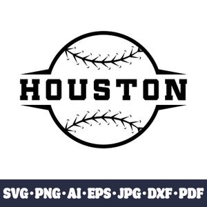 Houston baseball SVG for Cricut and Silhouette, sublimation designs, CNC cutting files, digital download png, dxf, pdf