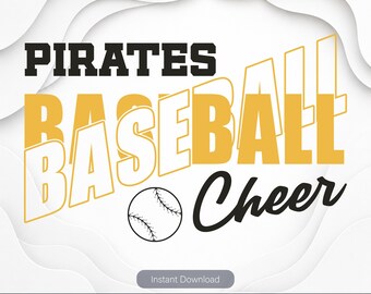 Pittsburgh Baseball Team SVG, Ball PNG Clipart (Digital Files)