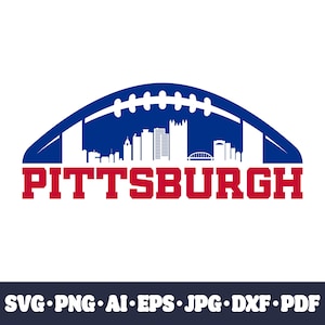 Pittsburgh football team SVG Cricut cut file. City PNG Clipart. Silhouette sublimation print. Sports fan image, DXF. Vinyl. Ai, Eps, Jpg.