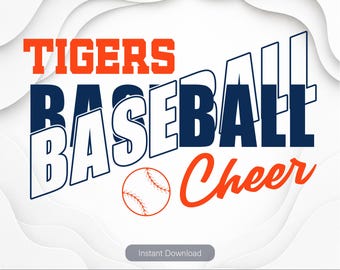 Detroit Baseball Team SVG, gameday PNG Clipart (Digital Files)