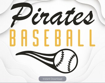 Pittsburgh Baseball Team SVG, Ball PNG Clipart (Digital Files)