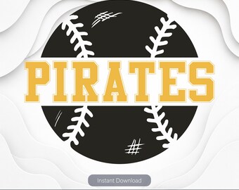 Pittsburgh Baseball Team SVG, Ball PNG Clipart (Digital Files)