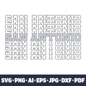 San Antonio basketball team SVG Cricut cut file. City PNG Clipart. Silhouette sublimation print. Sports fan image, DXF. Vinyl. Ai, Eps, Jpg.