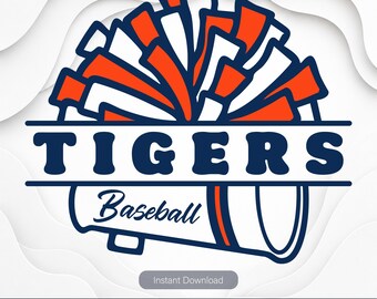 Detroit Baseball Team SVG, Cheer PNG Clipart (Digital Files)
