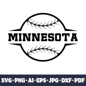 Minnesota baseball SVG for Cricut and Silhouette, sublimation designs, CNC cutting files, digital download png, dxf, pdf