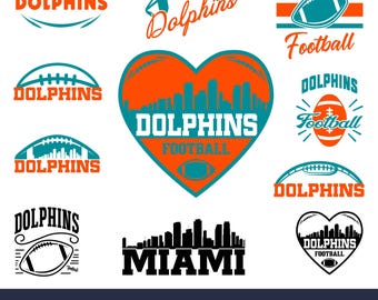 Miami Football Team SVG Bundle for Cricut, Fan Designs (Digital Download) PNG cut file