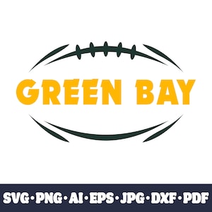 Green Bay football SVG clipart for Cricut and Silhouette, city design for sublimation, CNC and DIY projects, digital files png, dxf, pdf.