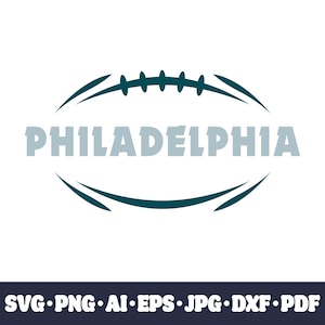 Philadelphia football SVG clipart for Cricut and Silhouette, city design for sublimation, CNC and DIY projects, digital files png, dxf, pdf
