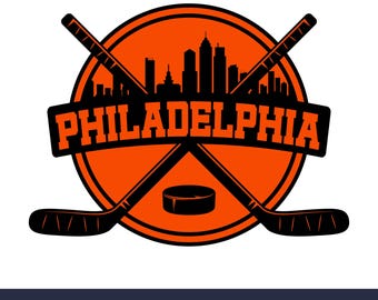 Philadelphia hockey team SVG Cricut cut file. City PNG Clipart. Silhouette sublimation print. Sports fan image, DXF. Vinyl. Ai, Eps, Cnc.