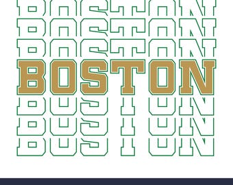 Boston basketball team SVG Cricut cut file. City PNG Clipart. Silhouette sublimation print. Sports fan image, DXF. Vinyl. Ai, Eps, Jpg.