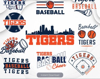 Detroit Baseball SVG Bundle, 10 Fan Designs (Digital Download)