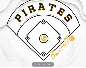 Pittsburgh Baseball Team SVG, Ball PNG Clipart (Digital Files)