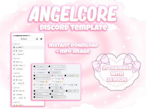 angelcore themed discord server template