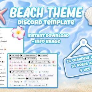 beach themed discord server template